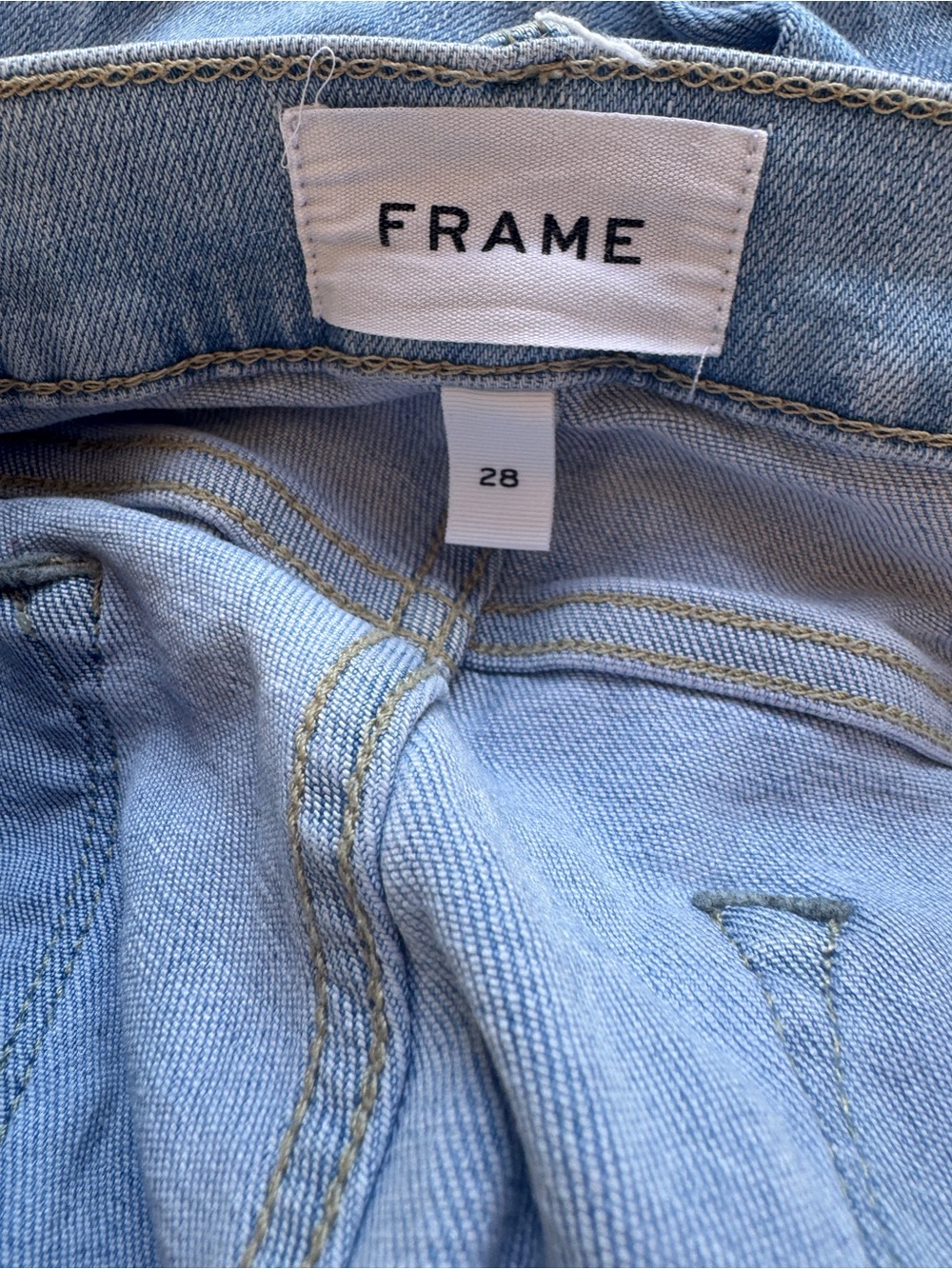 Frame Denim Light Blue Straight Leg Jeans  28 - Picture 8 of 8